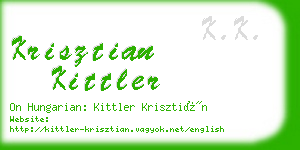 krisztian kittler business card